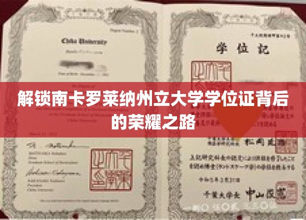 揭秘南卡罗莱纳州立大学荣耀学位证的秘密通道