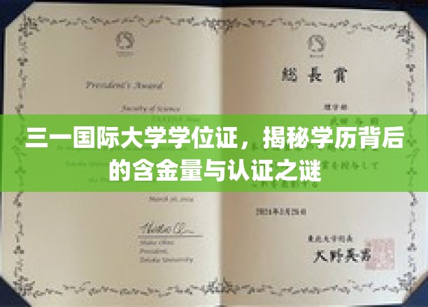 三一国际大学学位证揭秘，探寻学历价值与认证奥秘